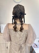 テトラ バイ ネオリーブ 横浜西口店(tetra by neolive) ツイン編みおろし ゆるふわヘア パーティースタイル 横浜★