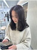 レイヤーボブ20代30代40代グレージュカラーブリーチなし