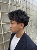 刈り上げマッシュ　ツイスパ