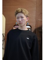 エディ(Edy)&nbsp;メンズパーマケアブリーチブロンド刈り上げスパイキーショート