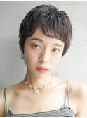 ベリーショートボブ丸みショートカットマッシュショート前髪あり