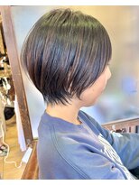 ハピネス クローバー 学園前店(Happiness CLOVER)&nbsp;ショートボブ×髪質改善×白髪ぼかし53ナチュラルショート