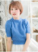 オレンジカラー斜めバングハンサムショート上尾20代30代40代a!