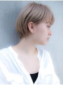 ことりベージュ×ハンサムショート