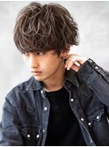 AUSTIN☆外ハネボブアッシュブラウンネオウルフツイストパーマ