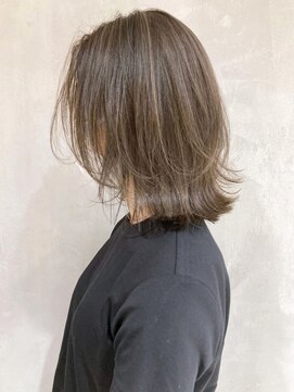 アイティー バイ アルバム 浦和店(IT by ALBUM) レイヤーロブ_オリーブカラーハイライトカラー_ba305382