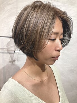 マハナ(Mahana by hair) 20代30代40代丸みくびれ前下がりショートボブ大人ショート