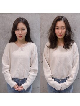 アフィーロ(ACHFILO) 韓国人風20代30代ボブ　くせ毛風　前髪エクステ　透明感ブラック