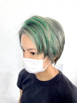 クラン ヘアーアンドスタジオ(CLAN hair & studio) グリーンメッシュ