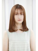 フェイスレイヤーカット☆外国人風カラー☆ストレート☆
