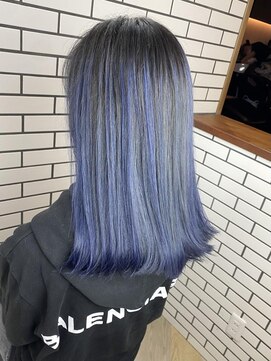 ラフ バイ マグ 南松本(R.A.F. by Mag) 透明感カラー20代30代ダブルカラーハイライトネイビーカラー