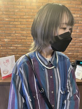 ルーチェ(Luce) ◆モードお洒落ウルフ/ホワイトブラックハイライトカラー◆