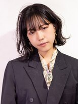 オーストヘアジジ(Aust hair Gigi)&nbsp;外ハネミディ×暗髪ダークアッシュ　 Aust/新宿/美容室 K