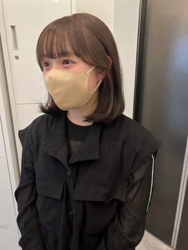 ボタン ハカタ(VOTAN hakata) 【YU_KA】ブリーチなしのベージュカラー×顔まわりカット