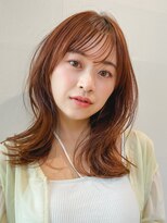 ジョエミバイアンアミ(joemi by Un ami)&nbsp;Unami くびれミディアム　シースルーバング　外はねパーマ