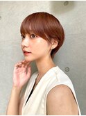 耳掛けショート × ベリーブラウン