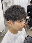 □カルマパーマ#マッシュパーマ#ウルフ#アッシュブラック