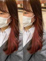 ネオリーブカップ 町田店(Neolive capu)&nbsp;イヤリングカラーレッド【町田/韓国風/ブリーチ/インナー】