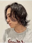 メンズミディアムパーマスタイル