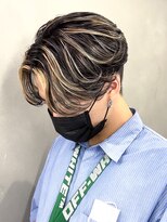 エルマーク 心斎橋(L-MARK)&nbsp;ハイライトセンターパートメッシュダブルカラーツーブロック