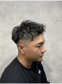 バチバチホワイトメッシュアップバング