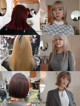 ユルク トウキョウ(jurk tokyo) BeforeAfter掲載 残留ありのベースをハイトーンに/表参道