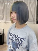あご下2cm王道ボブ ツートーンカラー 梅田