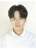 30代40代50代ビジネスマン向け清潔感センターパートマッシュ