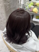 アッドバイケンジ(Add.. by KENJE)&nbsp;ミディアムレイヤー×顔周りカット×ワインレッド