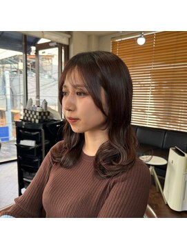 ビール 今泉店(BEER) 【海璃】ミディアムレイヤー×縮毛矯正
