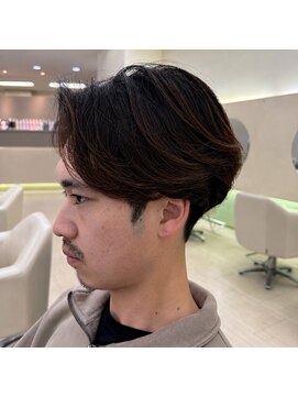 美容室 ル クラージュ 大人センターパート×毛先ニュアンスパーマ