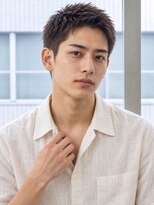 フレイムスヒュー 高崎店(FRAMES HUE)&nbsp;黒髪ツーブロックスパイキーショート