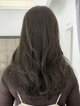 ヘアーアイスカルテット(HAIR ICI QUARTET) 大人可愛いオリーブブラウンブリーチなし透明感ロングレイヤー