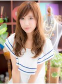 斜めバングで潤い大人かわいい無造作パーマc4大宮20代30代40代