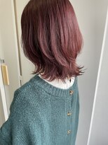 エレノア 梅田店(Eleanor)&nbsp;レイヤーミディ×暖色系カラー