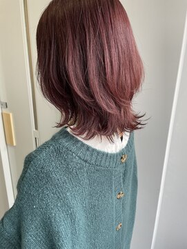 エレノア 梅田店(Eleanor) レイヤーミディ×暖色系カラー