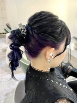 ヘアメイク エンカレッジ(HAIR MAKE encourage)&nbsp;ポーニーテール　編み下ろしスタイル【新宿ヘアセット】