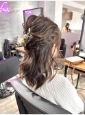 ハーフアップヘアアレンジ【カドワキ】