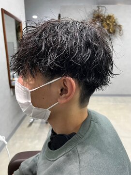 リット×ベリエ(Lit.×belier) ツイストスパイラルパーマ刈り上げマッシュスパイラルパーマ