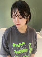 サラジュ 梅田店(SARAJU) saraju ヒラノ　ミニボブ　インナーホワイトベージュ