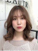 広尾 恵比寿 白金 ミディアムレイヤー ベージュカラー
