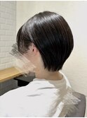 耳かけショート × 丸みショート