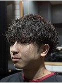 波巻きパーマ メッシュ メンズ