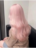11541ホワイトピンクラベンダーミルクティー髪質改善韓国風巻き