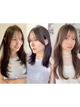 1ヶ月後も綺麗なシルエット。伸びても扱いやすい、持ちの良いカットが自慢。朝の時短も実現します。