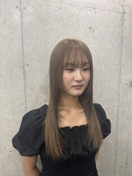 アジールヘア 赤羽駅南口店(agir hair) ミルクティーグレージュ×レイヤーカット ブリーチカラー赤羽