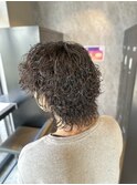 尾崎指名/くるくる波巻きパーマ