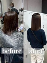 ザシェノンウメダ(THA CHAINON UMEDA) イメチェン/ピンクベージュ/アンブレラカラー/前髪/心斎橋