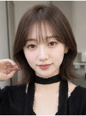 韓国風レイヤーボブ × 透けバング