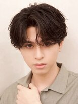 ルーシー 名古屋栄(LUCEY) センターパートニュアンスパーマフェザーパーマ波巻きパーマ